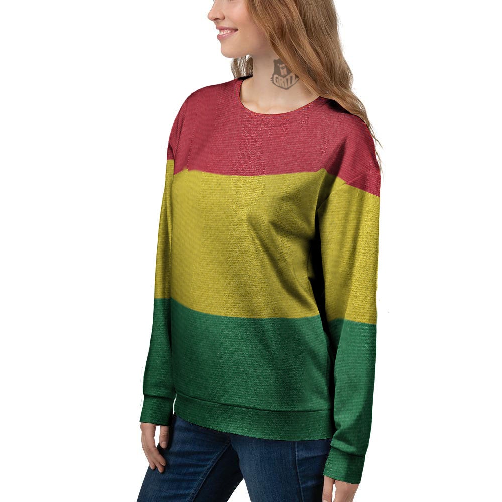 Flag Rasta Print Women's Sweatshirt-grizzshop