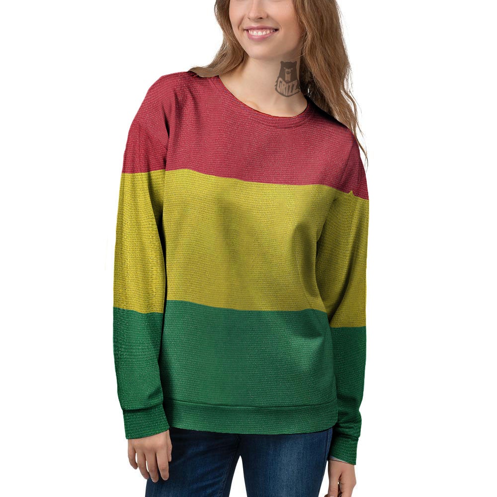Flag Rasta Print Women's Sweatshirt-grizzshop