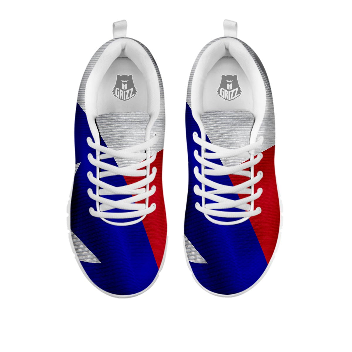 Flag Texas State Print White Sneaker-grizzshop