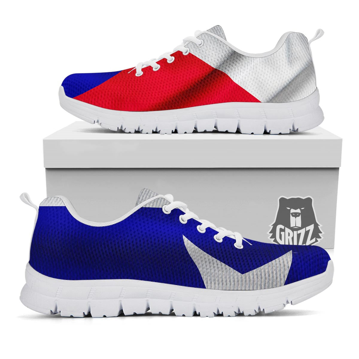 Flag Texas State Print White Sneaker-grizzshop