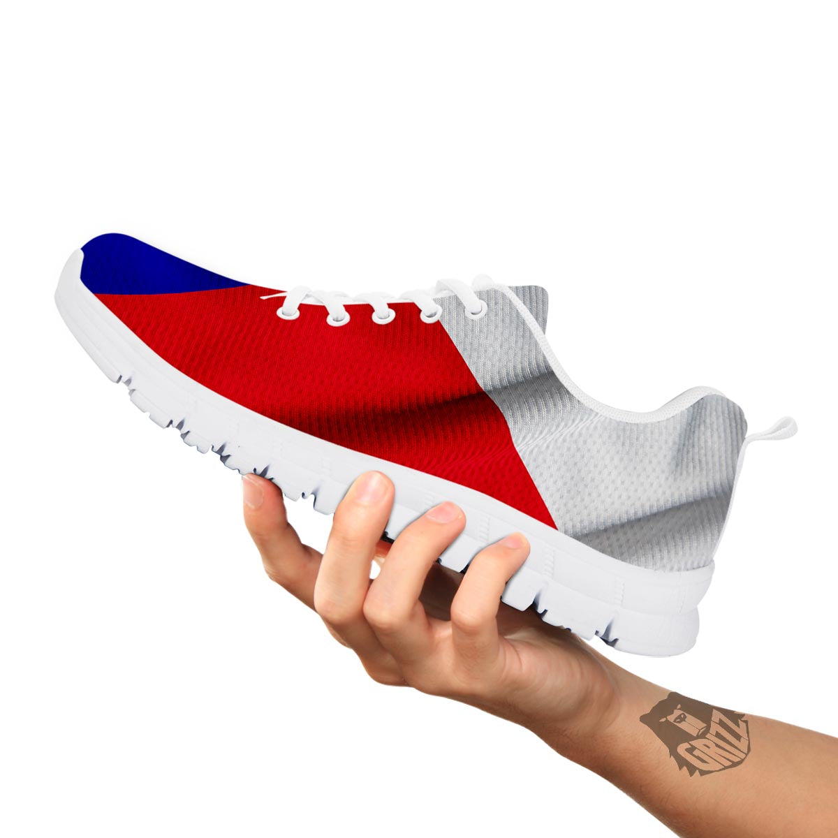 Flag Texas State Print White Sneaker-grizzshop