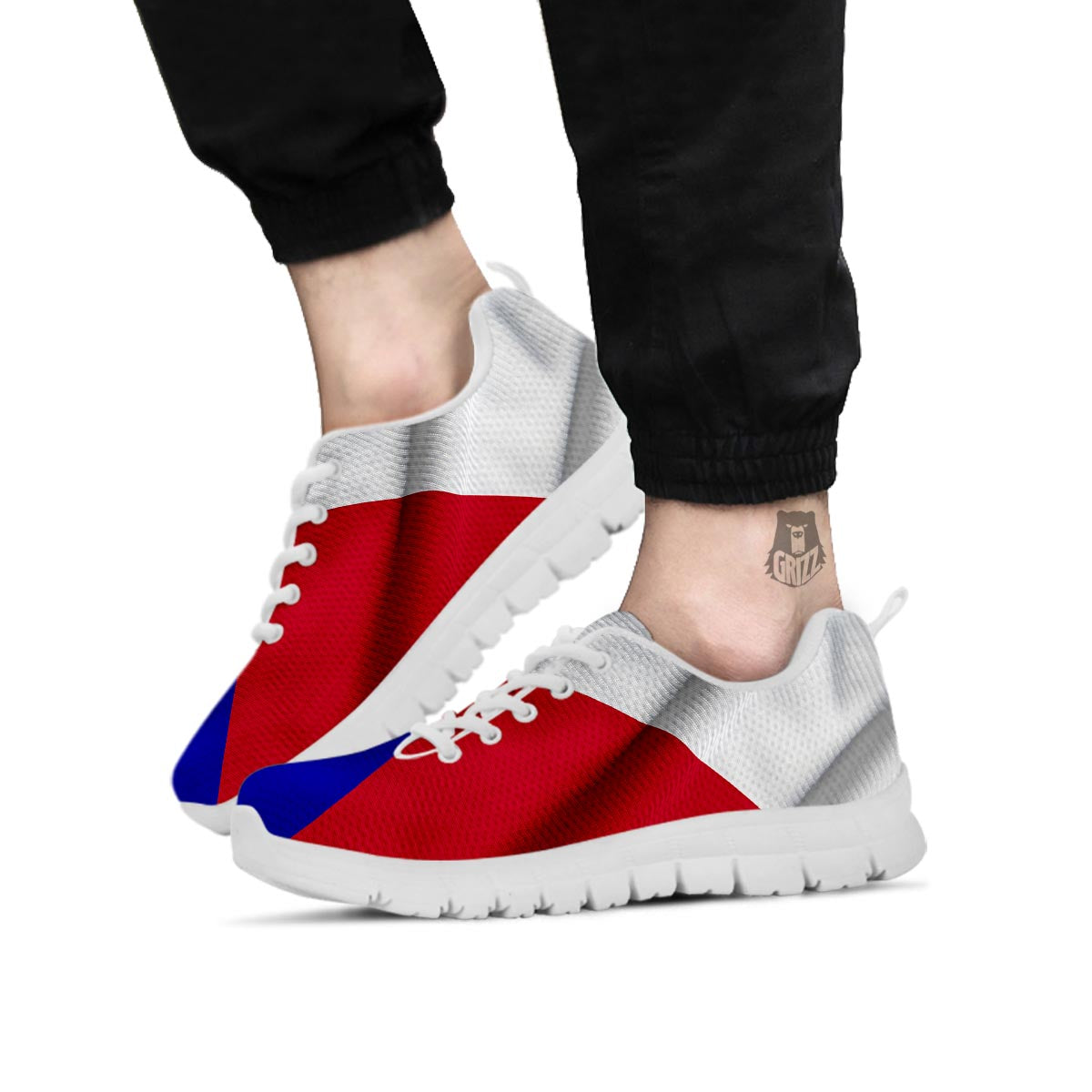 Flag Texas State Print White Sneaker-grizzshop