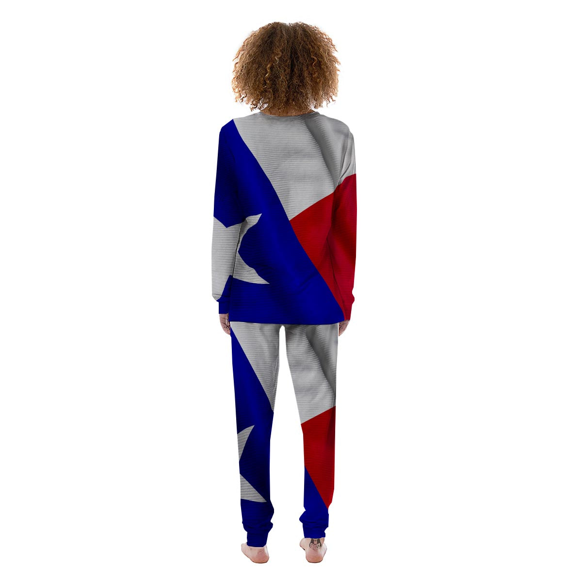 Flag Texas State Print Women's Pajamas-grizzshop