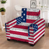 Flag USA Grunge Print Armchair Slipcover-grizzshop