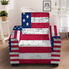 Flag USA Grunge Print Armchair Slipcover-grizzshop