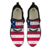 Flag USA Grunge Print Black Athletic Shoes-grizzshop