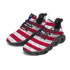 Flag USA Grunge Print Black Running Shoes-grizzshop