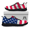 Flag USA Grunge Print Black Sneaker-grizzshop