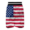 Flag USA Grunge Print Boxing Shorts-grizzshop