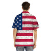 Flag USA Grunge Print Men's Hawaiian Shirt-grizzshop