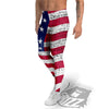 Flag USA Grunge Print Men's Leggings-grizzshop