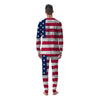 Flag USA Grunge Print Men's Pajamas-grizzshop