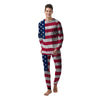 Flag USA Grunge Print Men's Pajamas-grizzshop