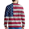 Flag USA Grunge Print Men's Sweatshirt-grizzshop