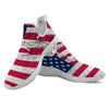 Flag USA Grunge Print White Athletic Shoes-grizzshop