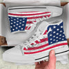 Load image into Gallery viewer, Flag USA Grunge Print White High Top Shoes-grizzshop