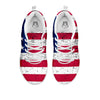 Flag USA Grunge Print White Sneaker-grizzshop