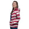 Flag USA Grunge Print Women's Hoodie-grizzshop