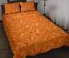 Flame Fire Pattern Print Bed Set Quilt-grizzshop