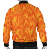 Flame Fire Pattern Print Men's Bomber Jacket-grizzshop
