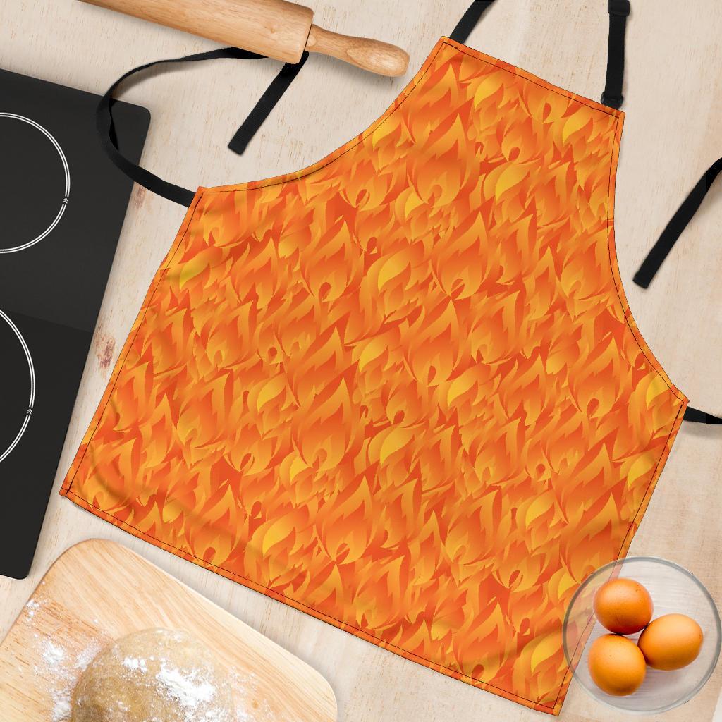 Flame Fire Pattern Print Women's Apron-grizzshop