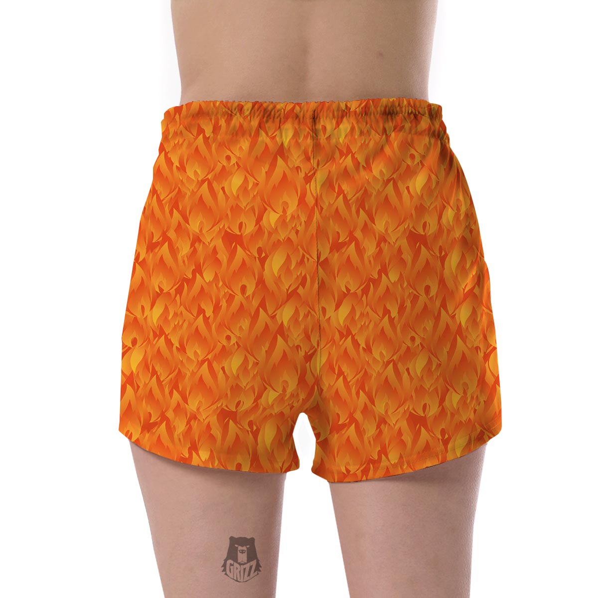 Flame Fire Pattern Print Women's Shorts-grizzshop