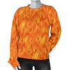 Flame Fire Pattern Print Women's Sweatshirt-grizzshop