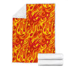 Flame Fire Print Pattern Blanket-grizzshop