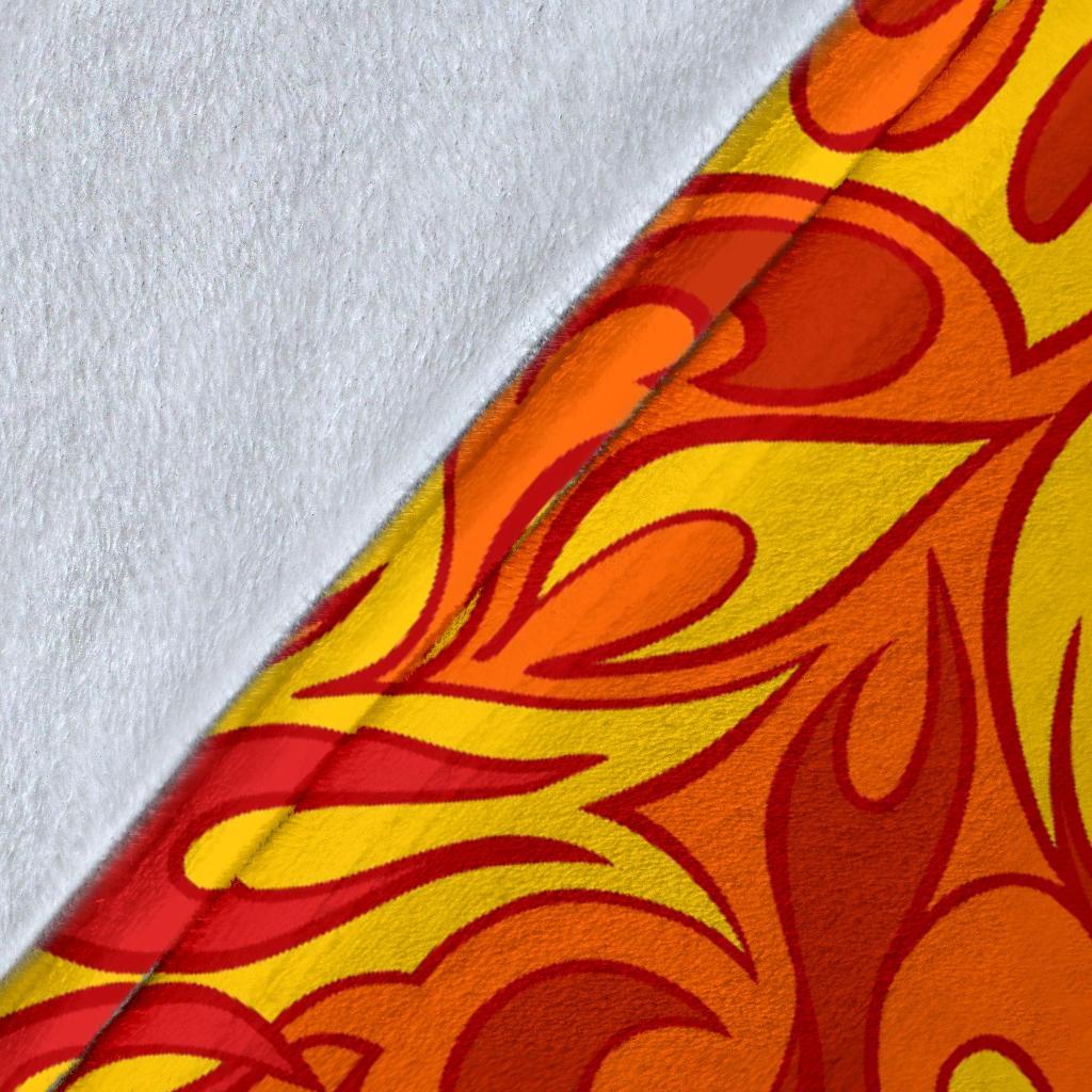 Flame Fire Print Pattern Blanket-grizzshop