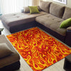 Flame Fire Print Pattern Floor Mat-grizzshop