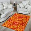 Flame Fire Print Pattern Floor Mat-grizzshop