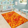 Flame Fire Print Pattern Floor Mat-grizzshop