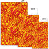 Flame Fire Print Pattern Floor Mat-grizzshop