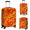 Flame Fire Print Pattern Luggage Cover Protector-grizzshop
