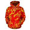 Flame Fire Print Pattern Men Women Pullover Hoodie-grizzshop