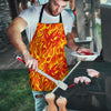 Flame Fire Print Pattern Men's Apron-grizzshop