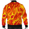 Flame Fire Print Pattern Men's Bomber Jacket-grizzshop