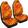 Flame Fire Print Pattern Universal Fit Car Seat Covers-grizzshop