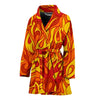 Flame Fire Print Pattern Women Long Robe-grizzshop