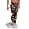 Flaming Skulls And Bone Print Pattern Men's Leggings-grizzshop