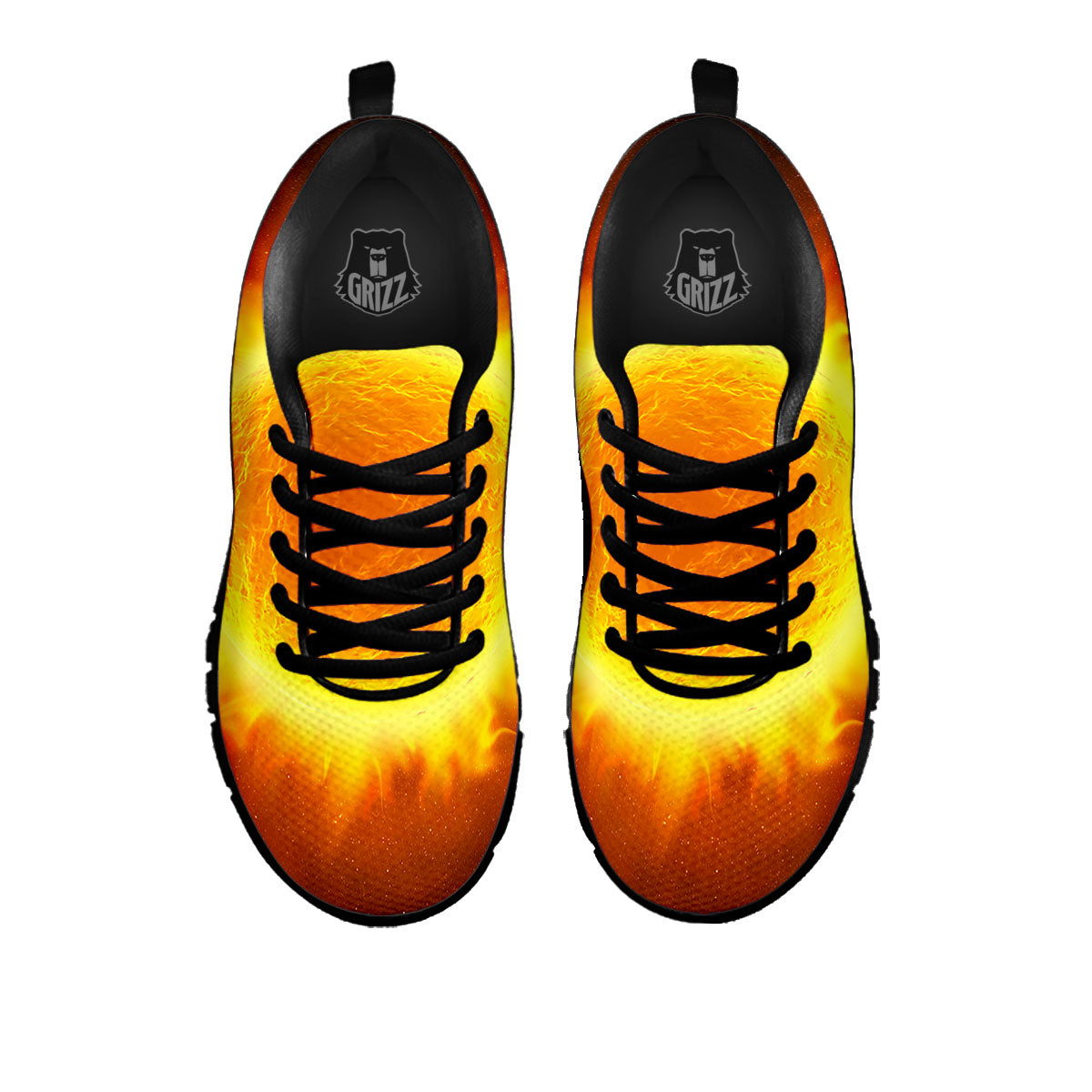 Flaming Sun Print Black Sneaker-grizzshop