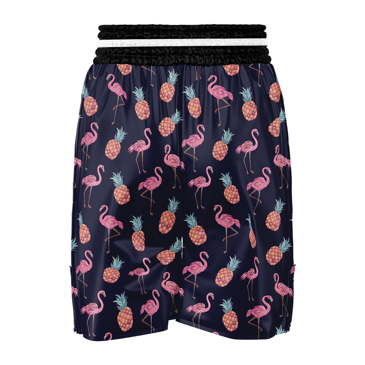 Flamingo And Pineapple Print Pattern Boxing Shorts-grizzshop