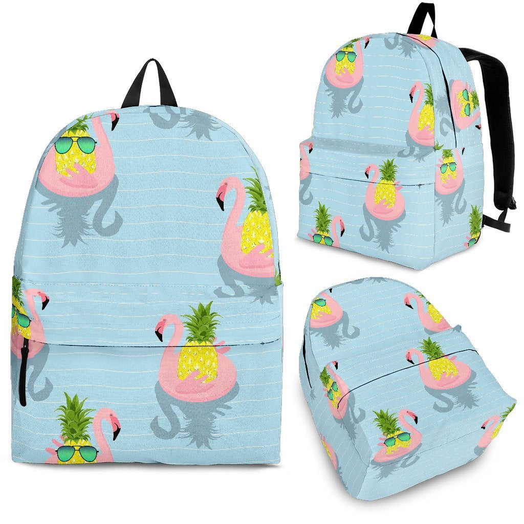 Flamingo Beach Pineapple Pattern Backpack-grizzshop