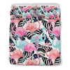 Load image into Gallery viewer, Flamingo Butterfly Hawaiian Tropical Pattern Print Duvet Cover Bedding Set-grizzshop