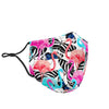 Flamingo Butterfly Hawaiian Tropical Pattern Print Face Mask-grizzshop