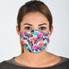 Flamingo Butterfly Hawaiian Tropical Pattern Print Face Mask-grizzshop