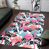 Flamingo Butterfly Hawaiian Tropical Pattern Print Floor Mat-grizzshop