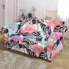 Flamingo Butterfly Hawaiian Tropical Pattern Print Loveseat Cover-grizzshop