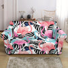 Flamingo Butterfly Hawaiian Tropical Pattern Print Loveseat Cover-grizzshop