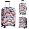 Flamingo Butterfly Hawaiian Tropical Pattern Print Luggage Cover Protector-grizzshop